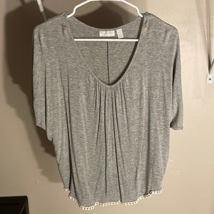 New York and company grey short sleeve blouse. Size xs.